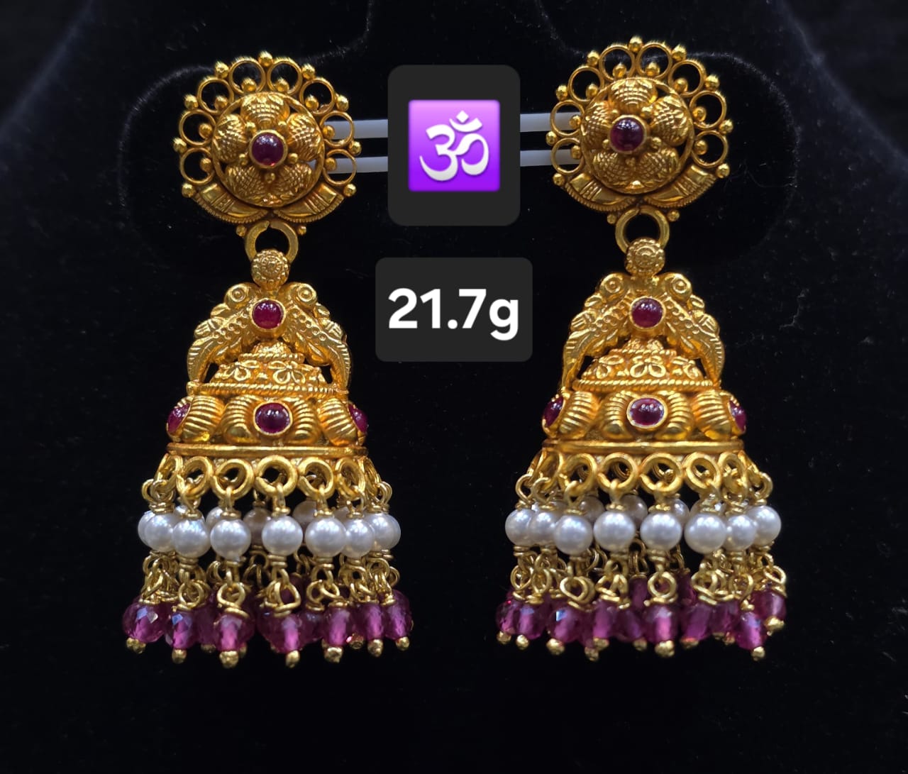 Elegant Gold Jhumka Earrings for Wedding Wear